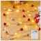 Christmas String Lights, 7.2ft 20 LEDs Battery Powered Jingle Bell Lights for Indoor, Xmas Tree, Fireplace, Gift Decor (Red/Silver)